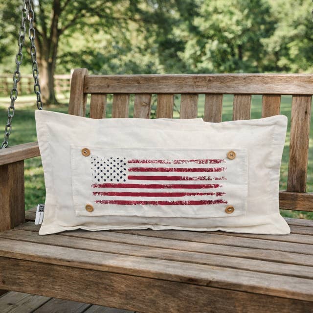 PillowPanels - Wholesale Throw/Decorative Pillow - PANEL ONLY: Summer 4th of July Veteran USA OLD GLORY FLAG5