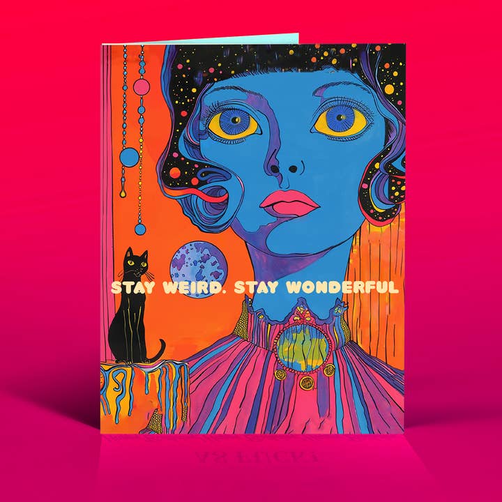 OffensiveDelightful - Wholesale Everyday Greeting Card - STAY WEIRD everyday card