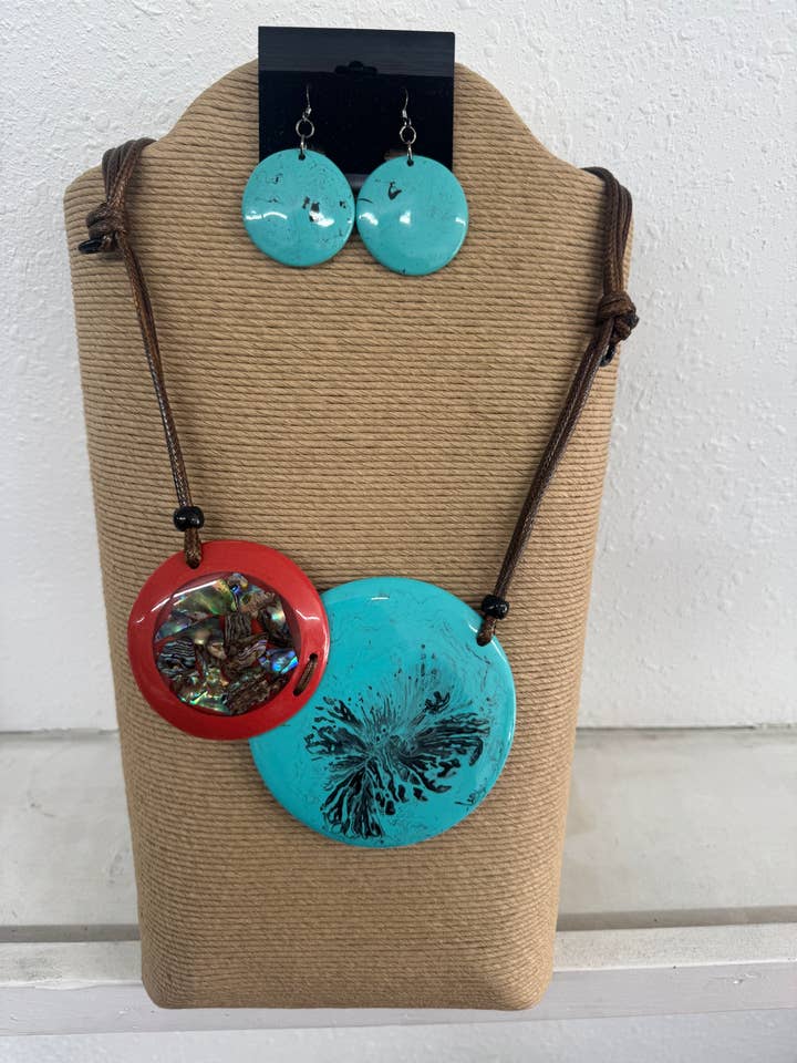 4 STRANDS ADJUSTABLE BROWN WAX CORD WITH ORANGE AND TURQUOIS for wholesale by International Duru's