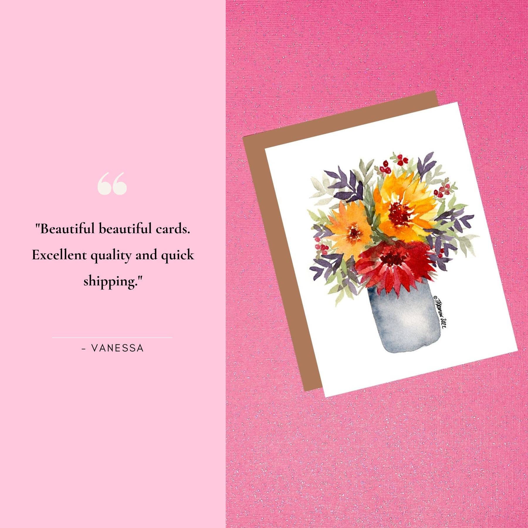 Tiffany Ascensio Designs | Watercolor Greeting Cards - Wholesale Everyday Greeting Card - Color Your Own Card - Leaf Coloring Card1