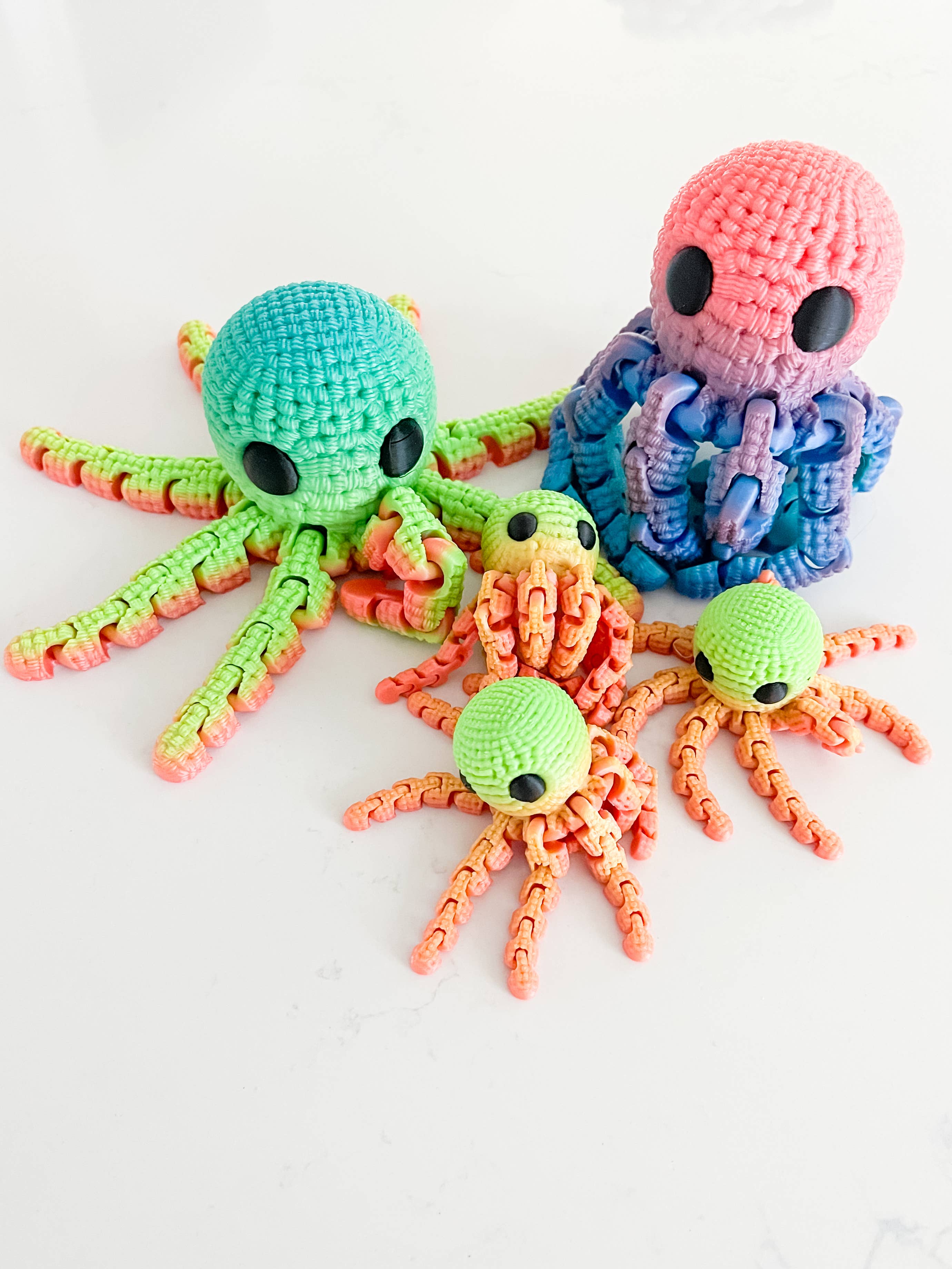 Lauren Ann Boutique & Designs - Vente Fidget/jouet anti-stress – enfant - Poulpe articulé, jouet sensoriel pour autisme, fidget - PERSONNALISABLE2