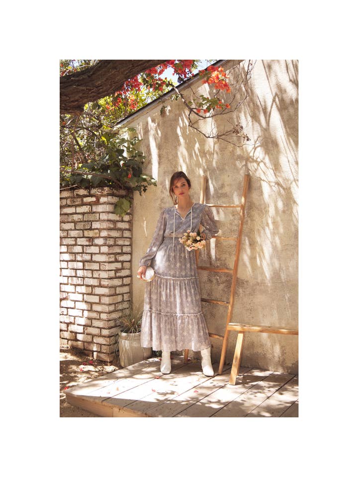 in february - Wholesale Dress - Women's - DELICATE ROMANTIC SHEER FLORAL MAXI DRESS2