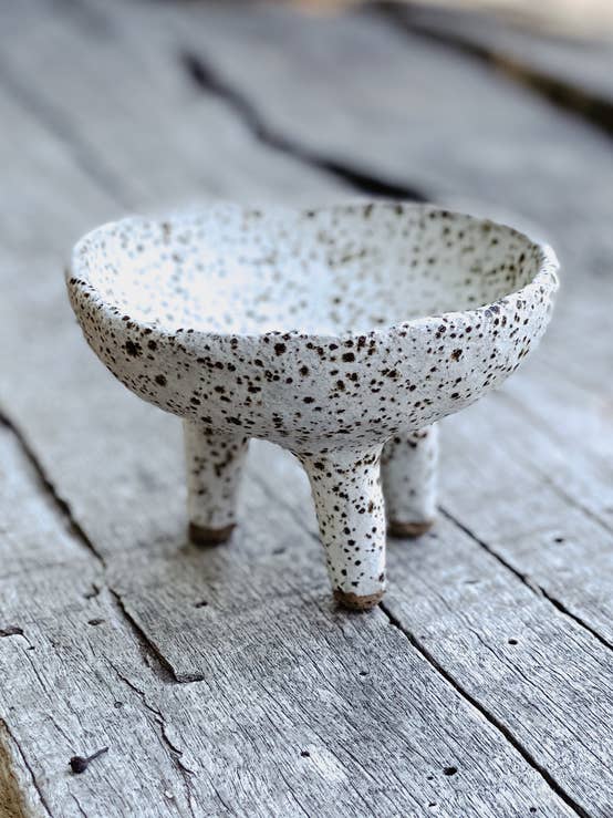 White Speckle Serving Dish - Handmade Ceramics | Rustic for wholesale by River Ceramics