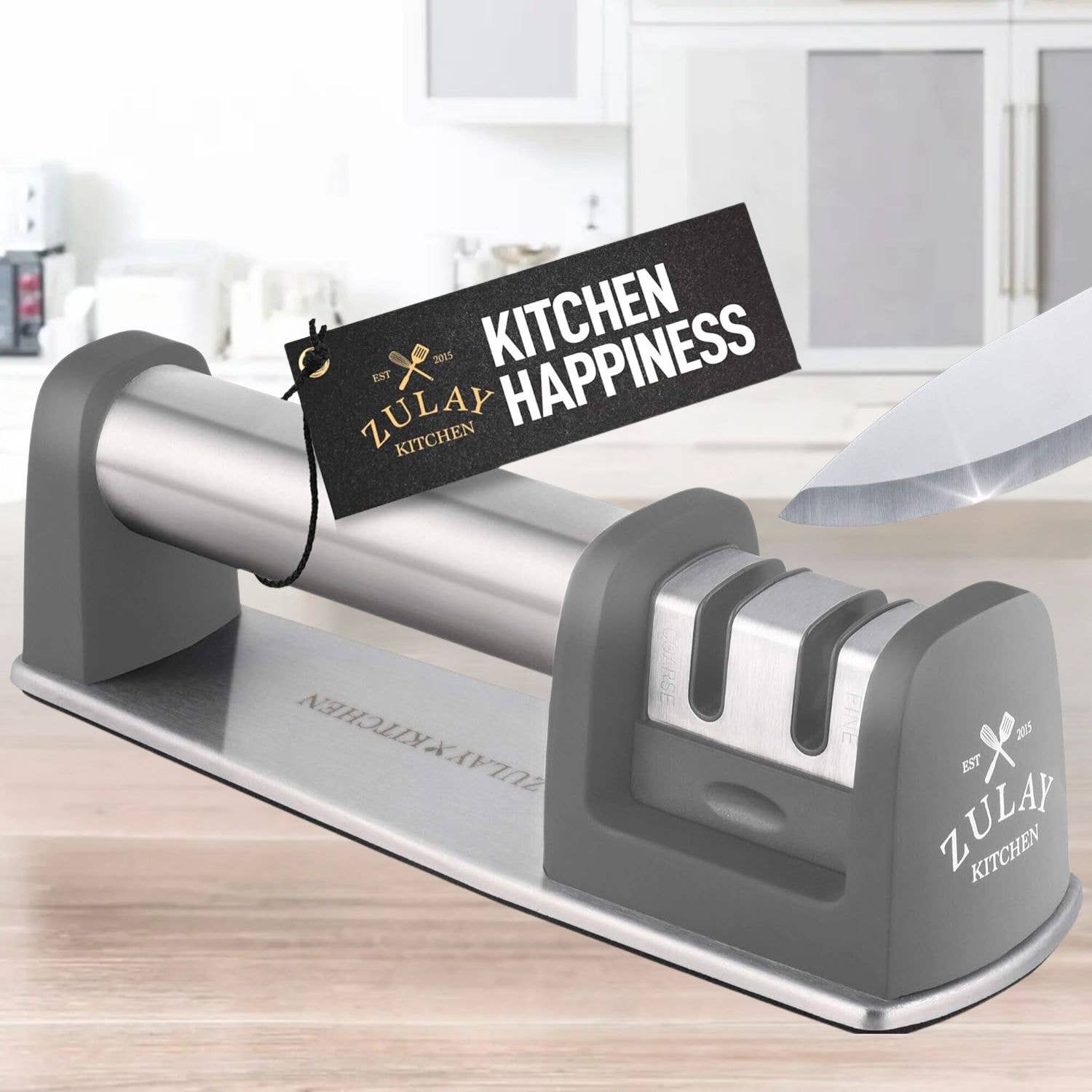 Zulay Kitchen - Wholesale Knife Sharpener - Premium Quality 2-Stage Knife Sharpener0