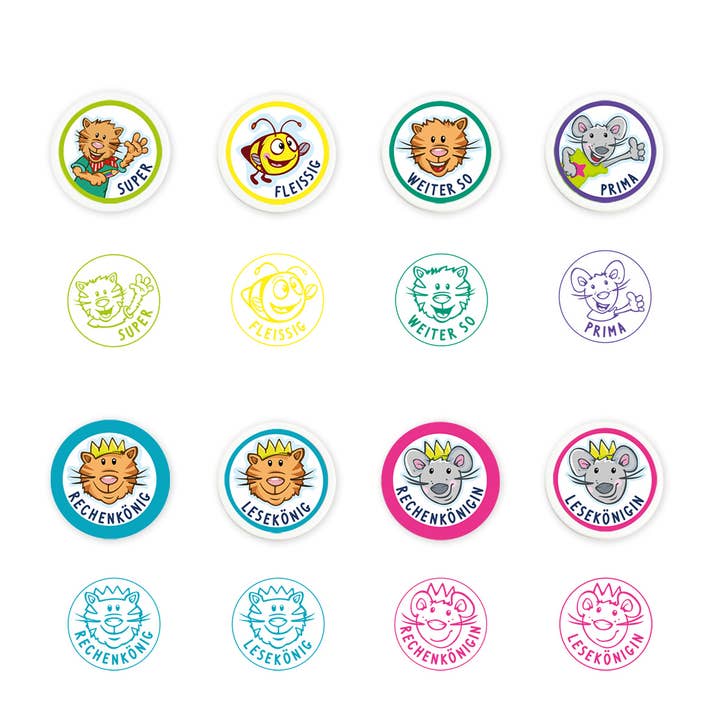 Trendhaus – wholesale Gummistämpel/dekorativ stämpel – Barn och baby – ABC KUL LÄRARE STÄMPEL SJÄLVINKANDE2