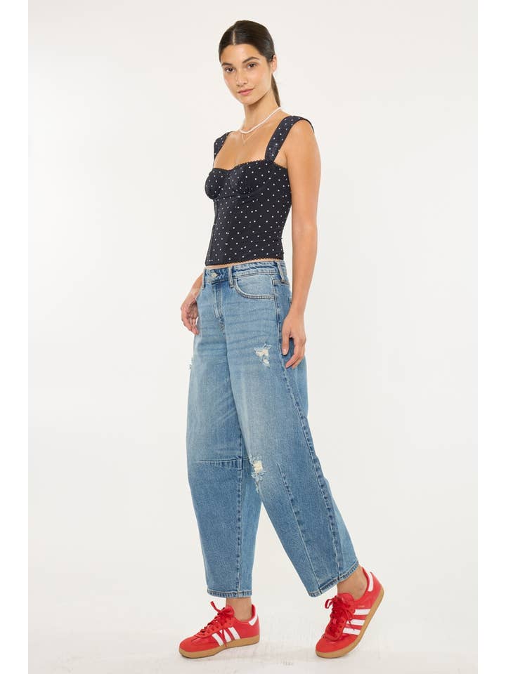 MEDIUM OPEN PACK HIGH RISE HORSESHOE FIT JEANS-KC9390M for wholesale on Faire2