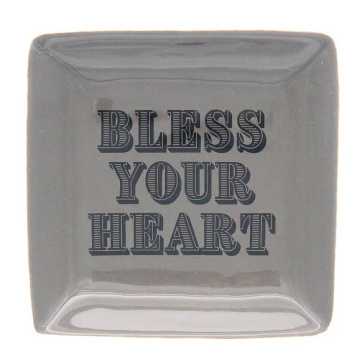 Square Trinket Tray Bless Your Heart for wholesale by Properly Improper