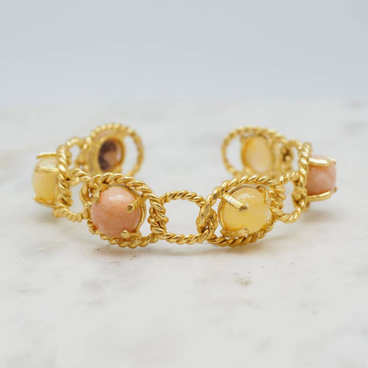 Azria damesarmband met messing en halfedelstenen NCB997RA voor wholesale door NIIKI PARIS