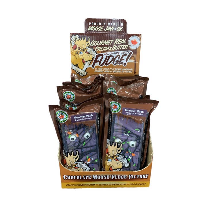110g Fudge - HALLOWEEN MONSTER MASH  110g Case of 12  for wholesale by Chocolate Moose Fudge Factory