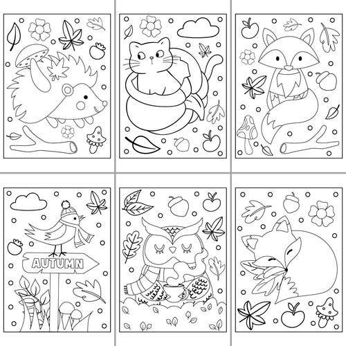 ColorFall Editions - Vendita all'ingrosso Libro da colorare e attività - Bambini e neonati - Libro da colorare animali d’autunno per bambini3