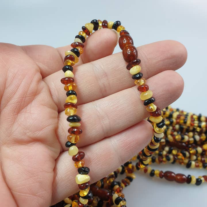 AmberLithuania - Vente Collier de perles - Collier en ambre naturel de la Baltique pour guérison par les cristaux2
