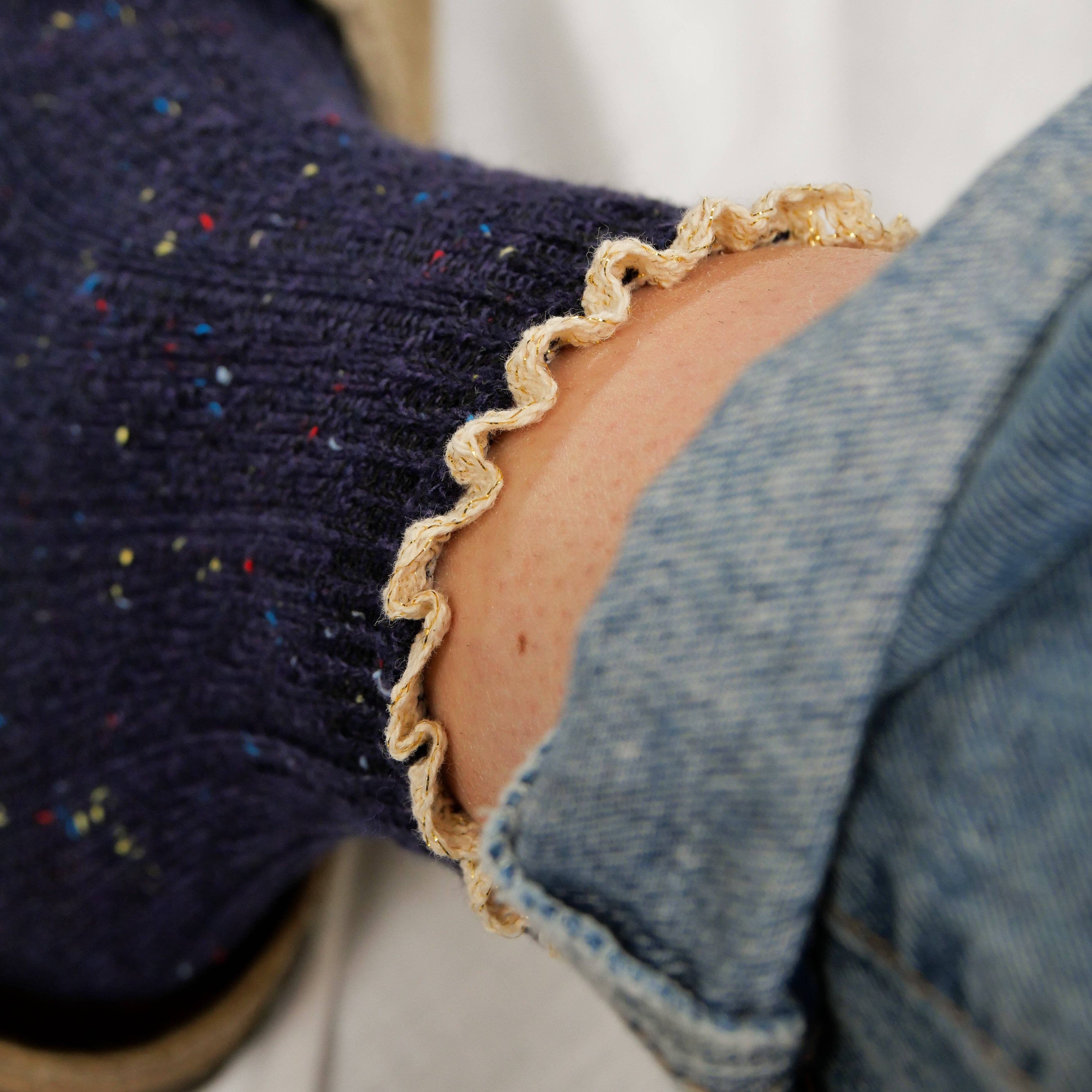 Gentil Coquelicot Paris - Wholesale Socks - Women's - Mottled gold macrame socks10