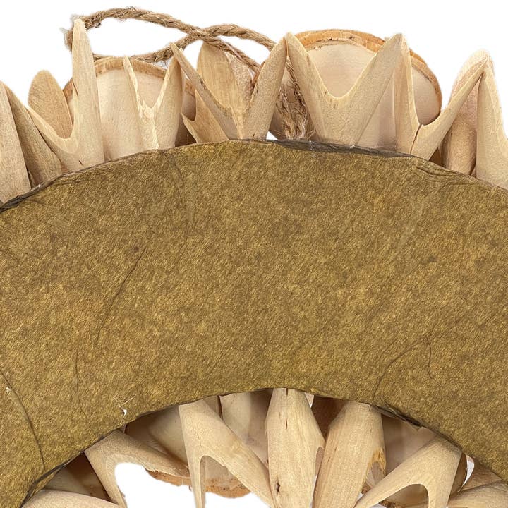 Galt International Company - Vendita all'ingrosso Ghirlanda - Ghirlanda di rose rotonda in legno grezzo da 18"6