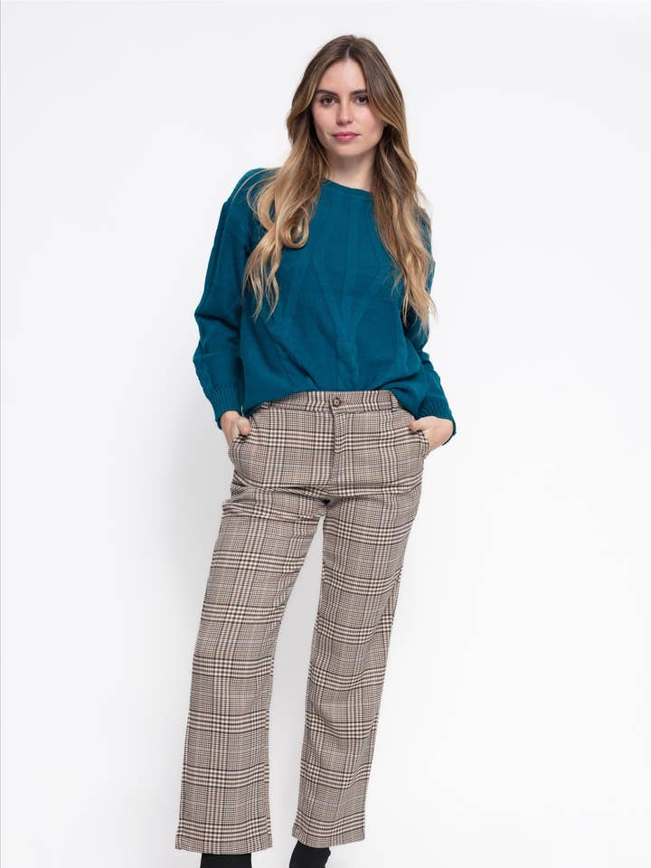 CHECKED DRESS TROUSERS B2B for wholesale by CMS Love
