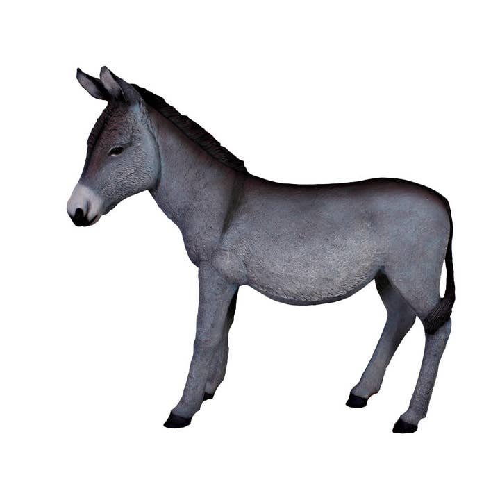 Gray Donkey No Basket Life Size Statue for wholesale by LM Treasures