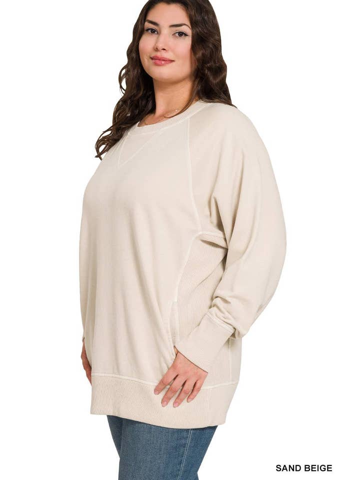 Vanilla Monkey - Wholesale Sweatshirt - Women's - Plus Pigment Dyed French Terry Pullover12