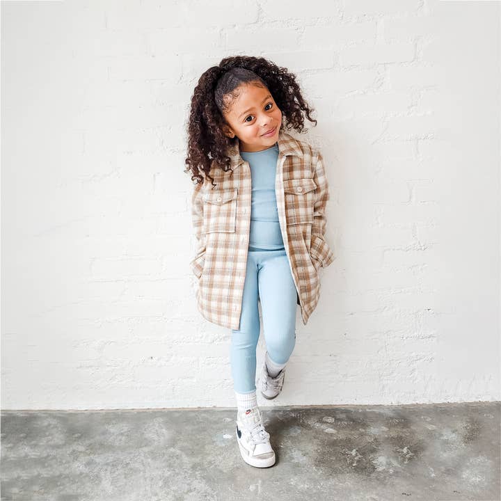 Kinder Flanell-Fleece-Hemdjacke für den Großhandel von LĒ·LĀ·LŌ