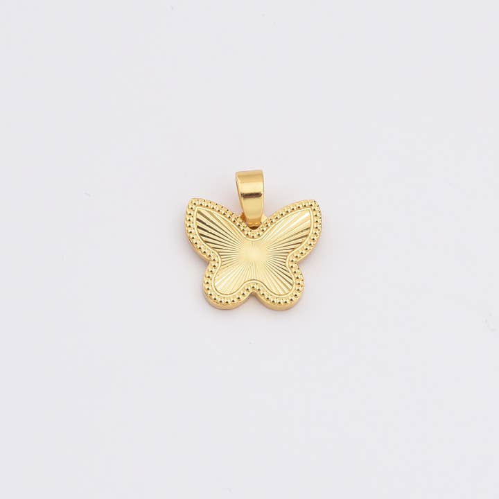 Anhänger mit Monarchfalter-Charme, vergoldet, CP2204 für den Großhandel von Beads Creation