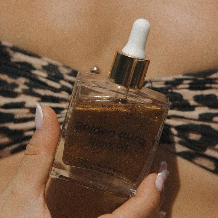 organic golden (bronze) aura glow oil for wholesale by Kai's Groove