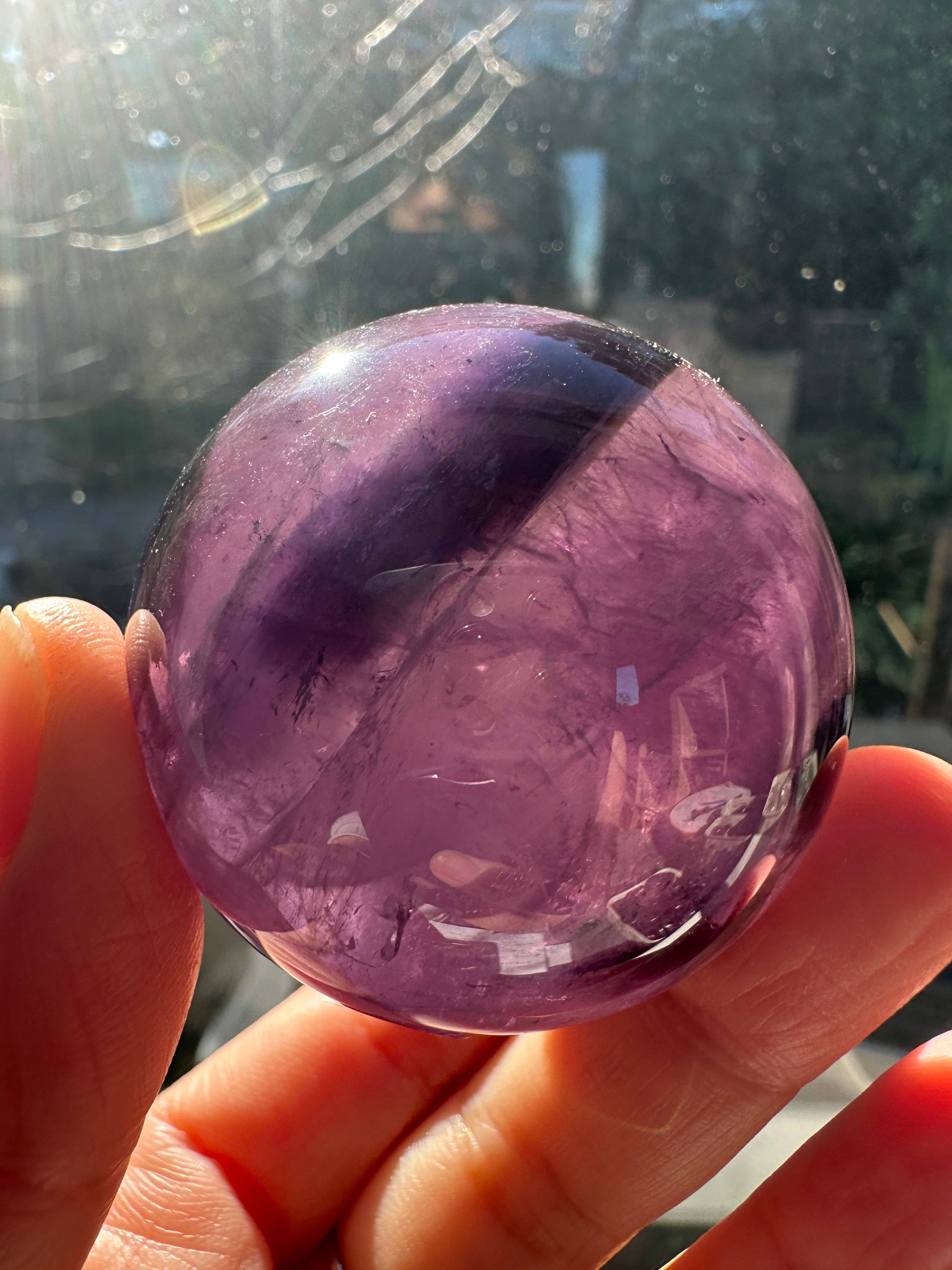 Moon Rituals - Wholesale Spiritual Stone/Crystal - Deep Purple Amethyst Sphere – Natural Healing Crystal for Calm, Clarity & Christmas Crystal Gift8