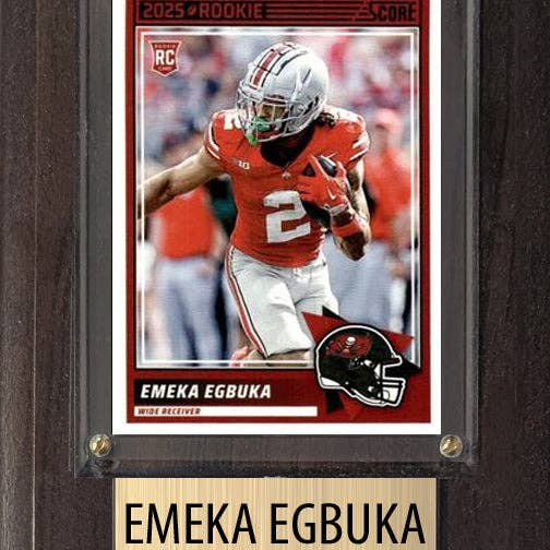 Emeka Egbuka Buccaneers 2025 Donruss Score Topps Plaque for wholesale by C And I Collectables