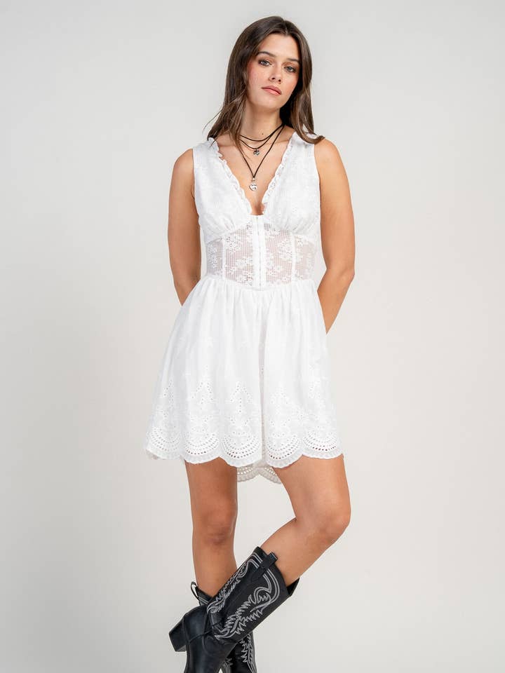 CD30713K CORSET FIT & FLARE MINI DRESS for wholesale by BEIVY & COLLABO