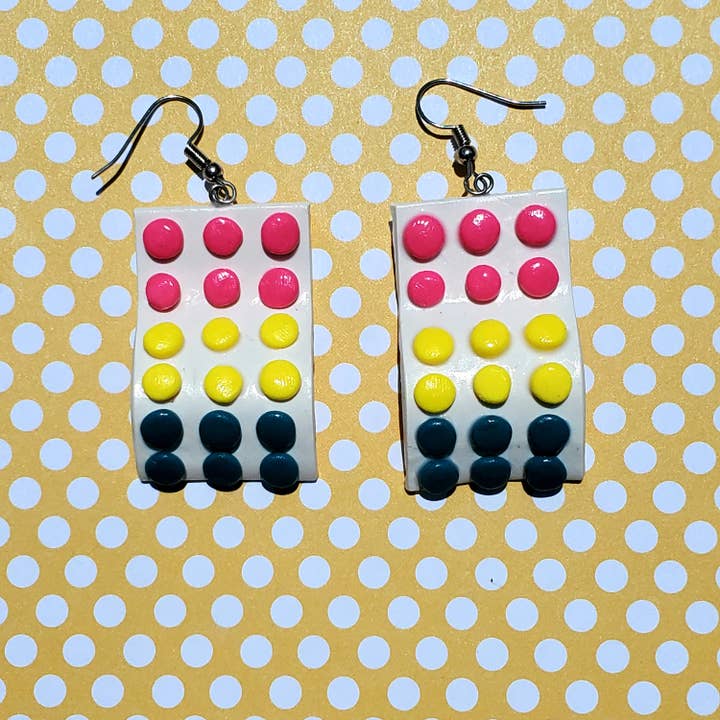 Kris's Kisses Kreations - Wholesale Dangle Earrings - Candy Button Earrings, 80's Earrings, Classic Earrings