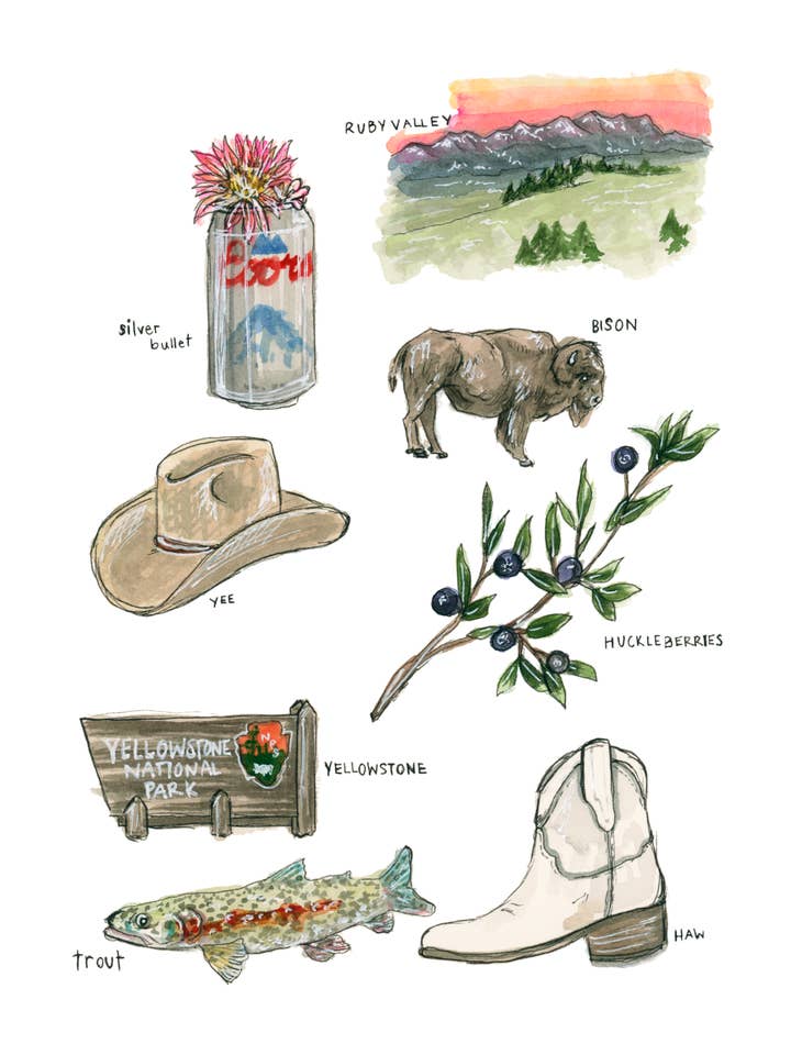 Montana Western kunsttryk for engroshandel hos artxnikki