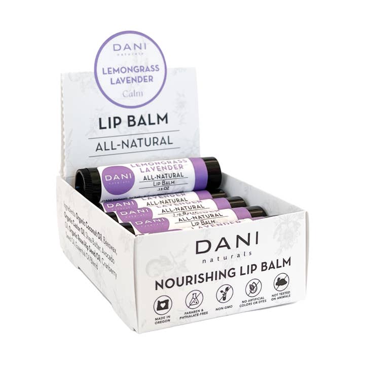 Lemongrass Lavender Lip Balm for wholesale by DANI Naturals