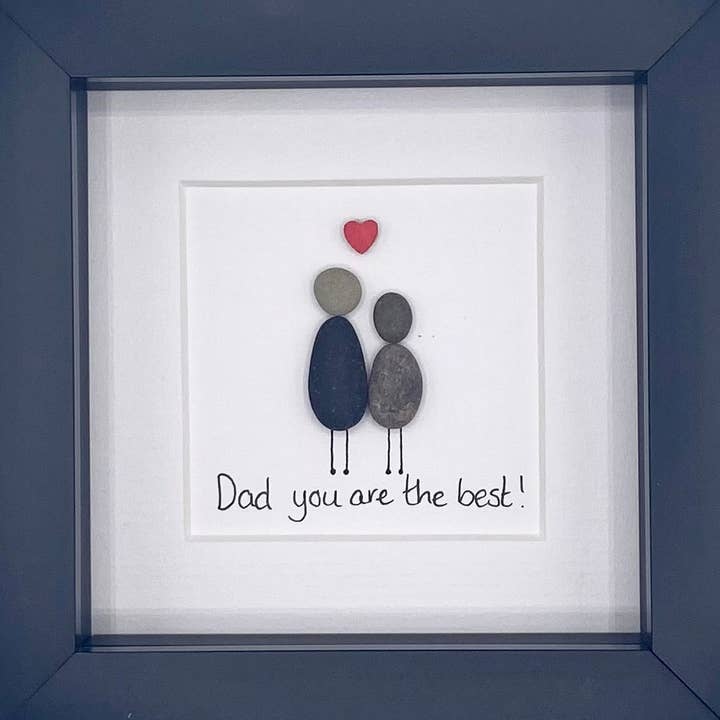 Dad Pebble Art Frame | Wall Art for wholesale by Simply Mourne