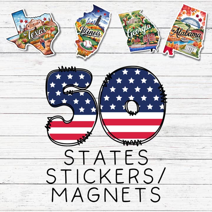Pick Your State - Sticker/Magnet and other Purchase Wholesale state. Free Returns & Net 60 Terms on Faire trending on Faire.