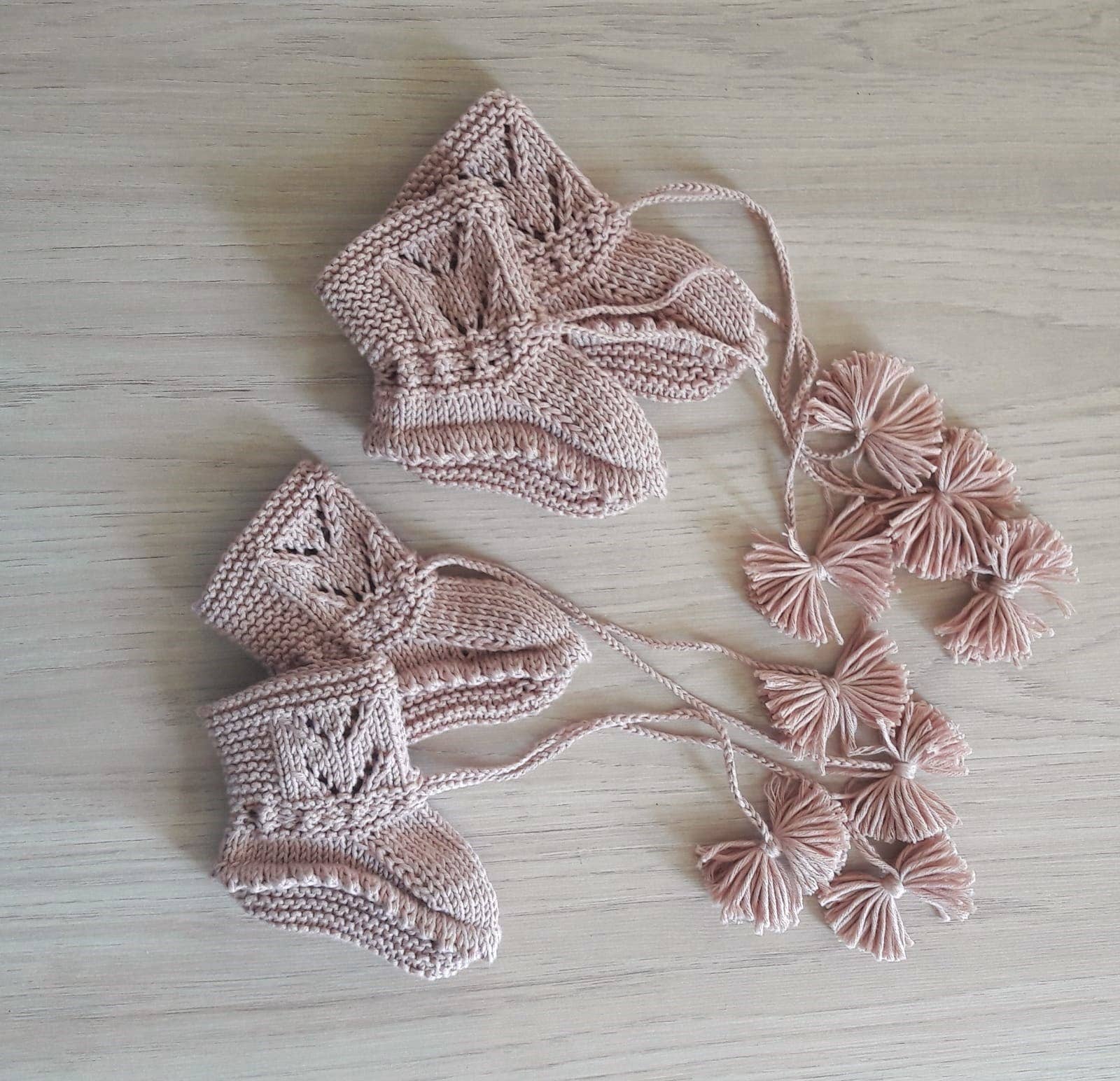 Omnis Pura – Conjunto de roupa - Bebé por atacado – Conjunto de acessórios vitorianos de malha de algodão orgânico para menina2