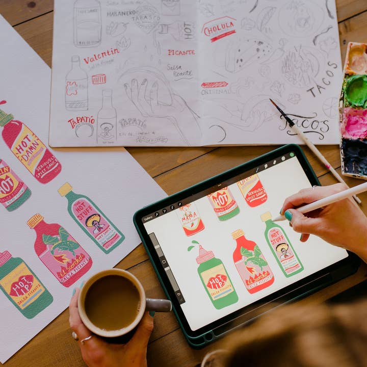 Laura Barnes Wholesale Ltd – wholesale Art print – Hot Sauce Print5