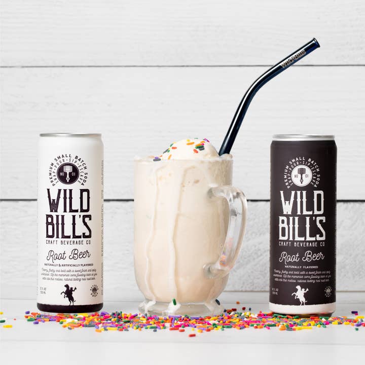 Wild Bill’s Craft Beverage Co. - Wholesale Soda/Carbonated Drink - Root Beer - Premium Cane Sugar Soda, 4-Pack, Cans1