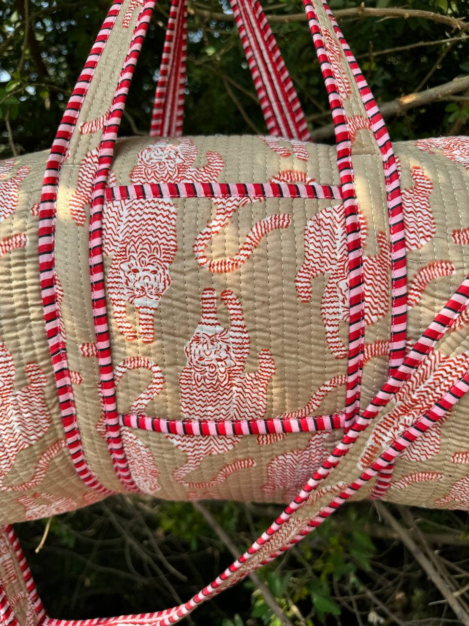 GYPSY STUDIO - Wholesale Weekender Bag - Women's - Lightweight Quilted Cotton Duffel Cotton Canvas Duffel Bag 2