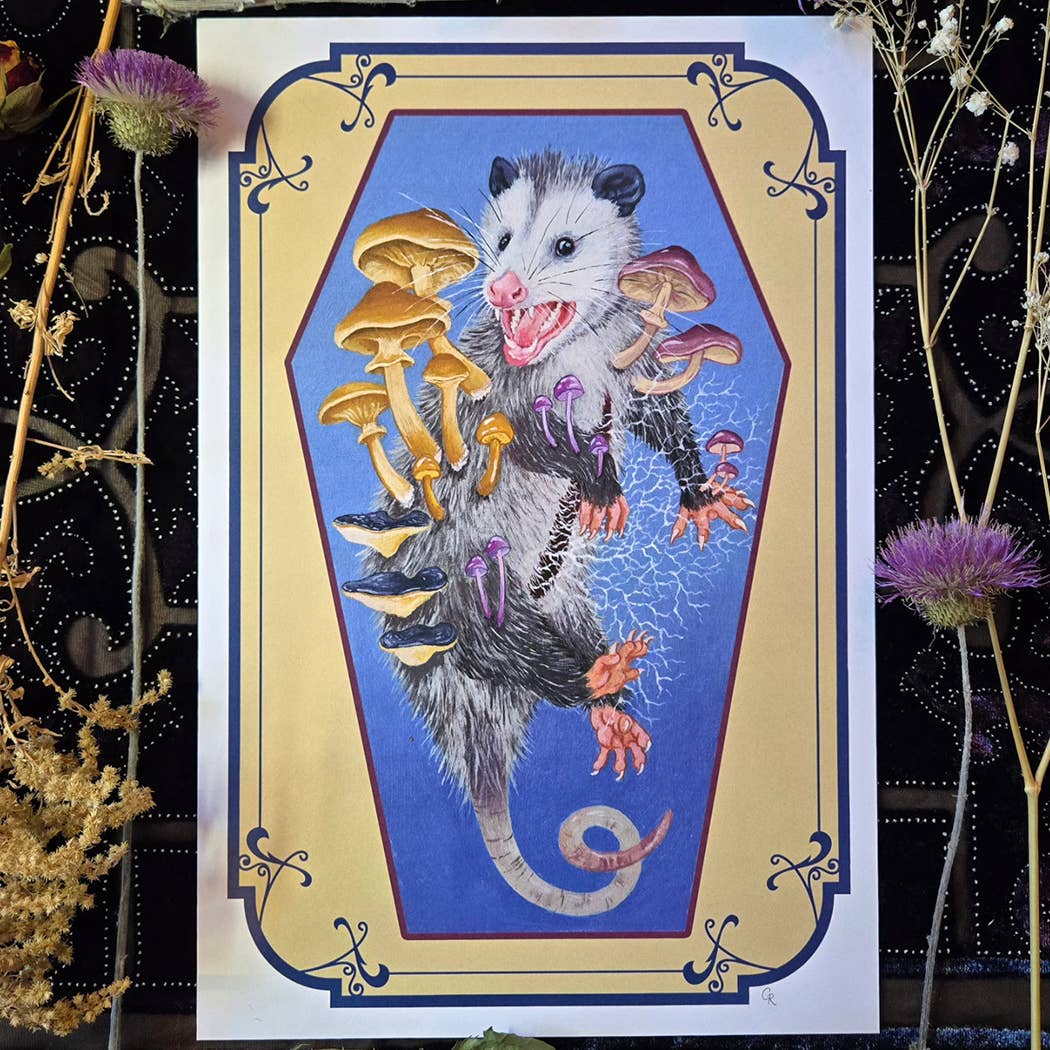 Strangely Rose - Wholesale Art Print - An Opossum Brought to Fruition- art print0