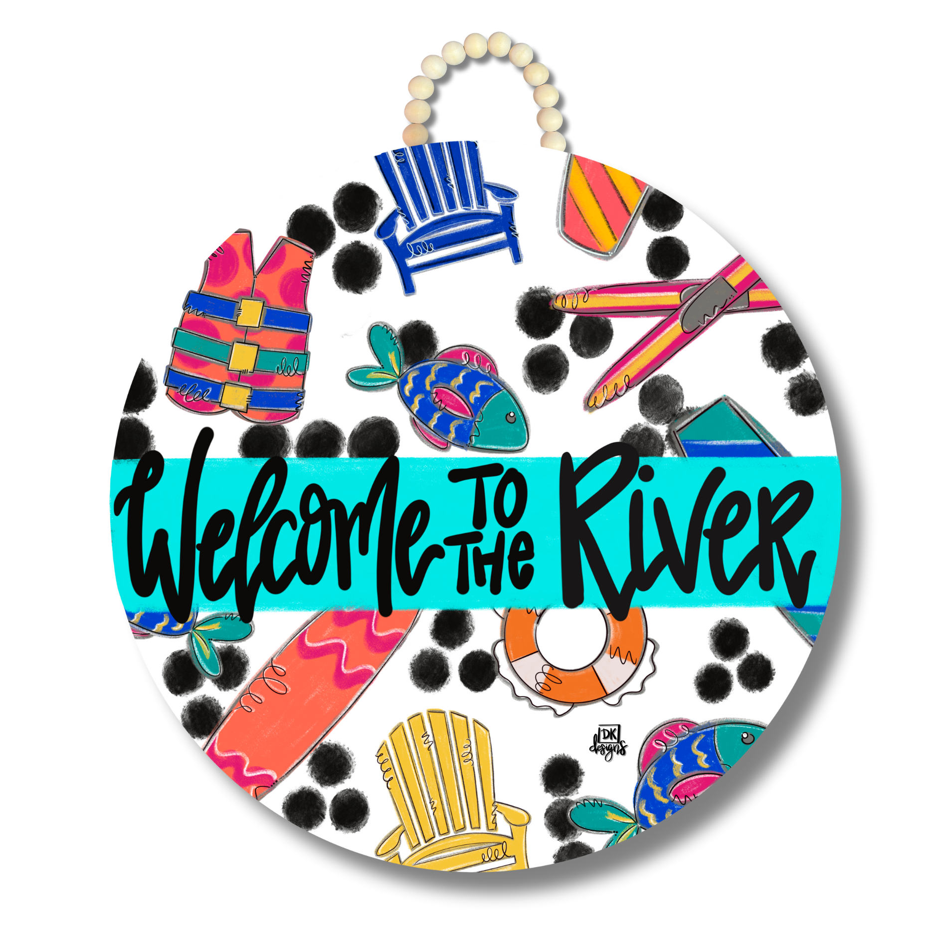 DK Designs Georgia - Wholesale Door Hanger - River Life "Welcome to the River" Door Hanger0