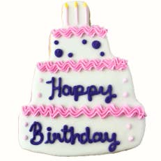 Rosa och lila födelsedagstårta för wholesale av The Frosted Baker