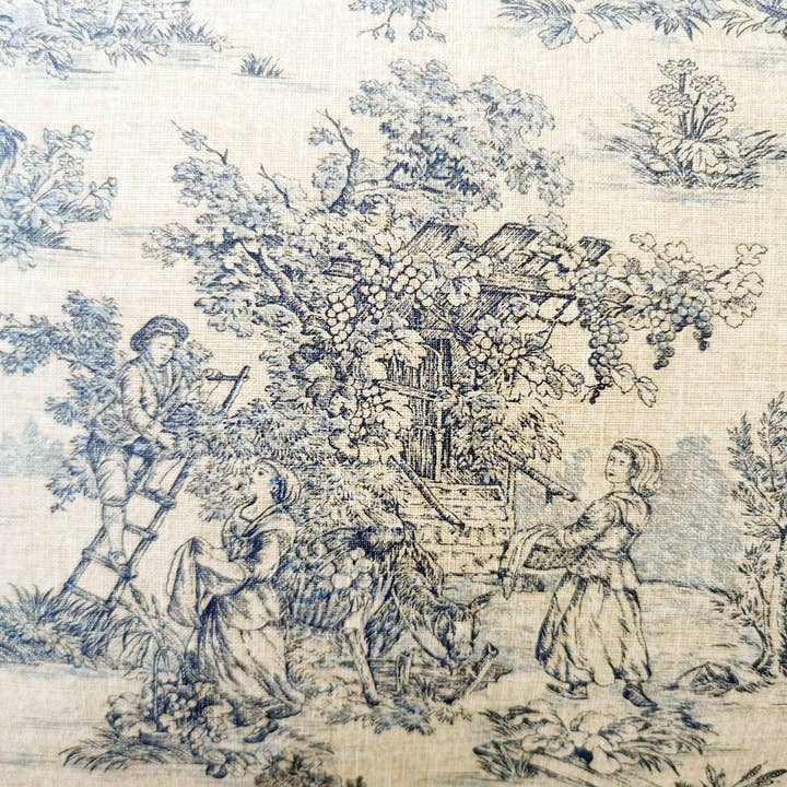 Homesite - Wholesale Throw Pillow Cover - Toile De Jouy Pillow Cover Blue, 4 Sizes3
