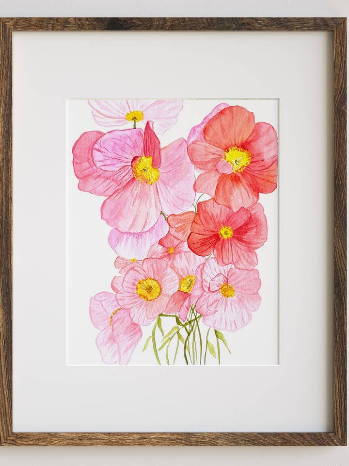 Field of Spring Poppies Art Print for wholesale by Jradartdesign