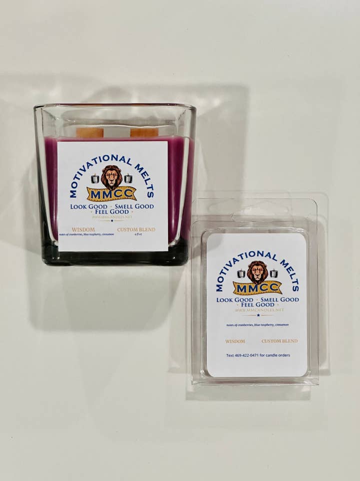 WISDOM MELTS for wholesale by Motivational Melts Candle Company