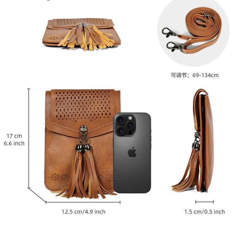 Tourtiwi - Wholesale Shoulder Bag - Women's - Women Small Purse Boho Tassel Shoulder Bag3