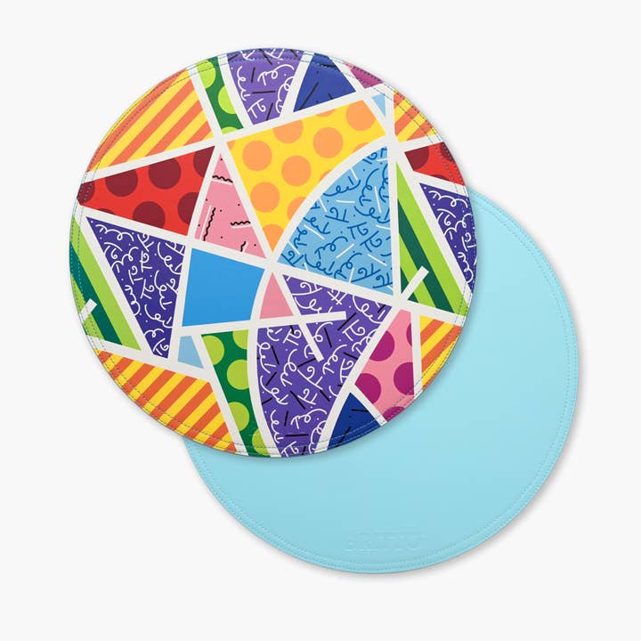 Sets de table BRITTO® - Paysage bleu bébé - Rond pour la vente par BRITTO®