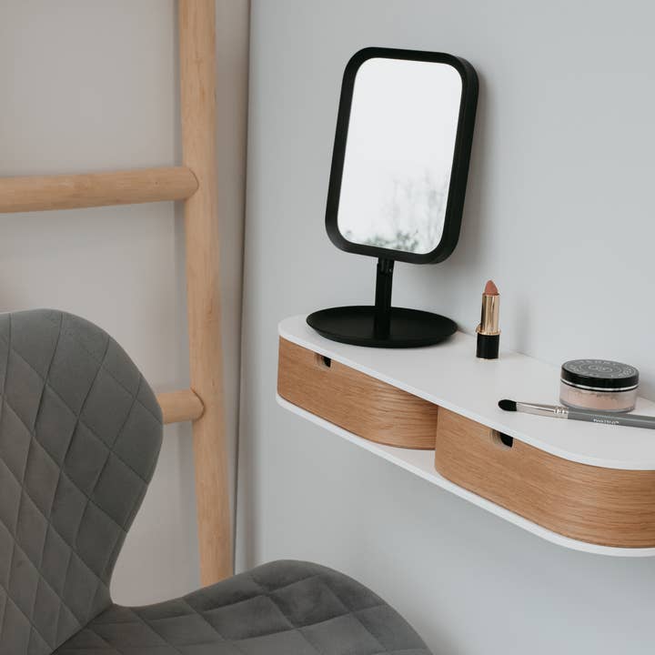 Mensola sospesa moderna in legno con cassetto per comodino per la vendita all'ingrosso da parte di ValiaiDesign