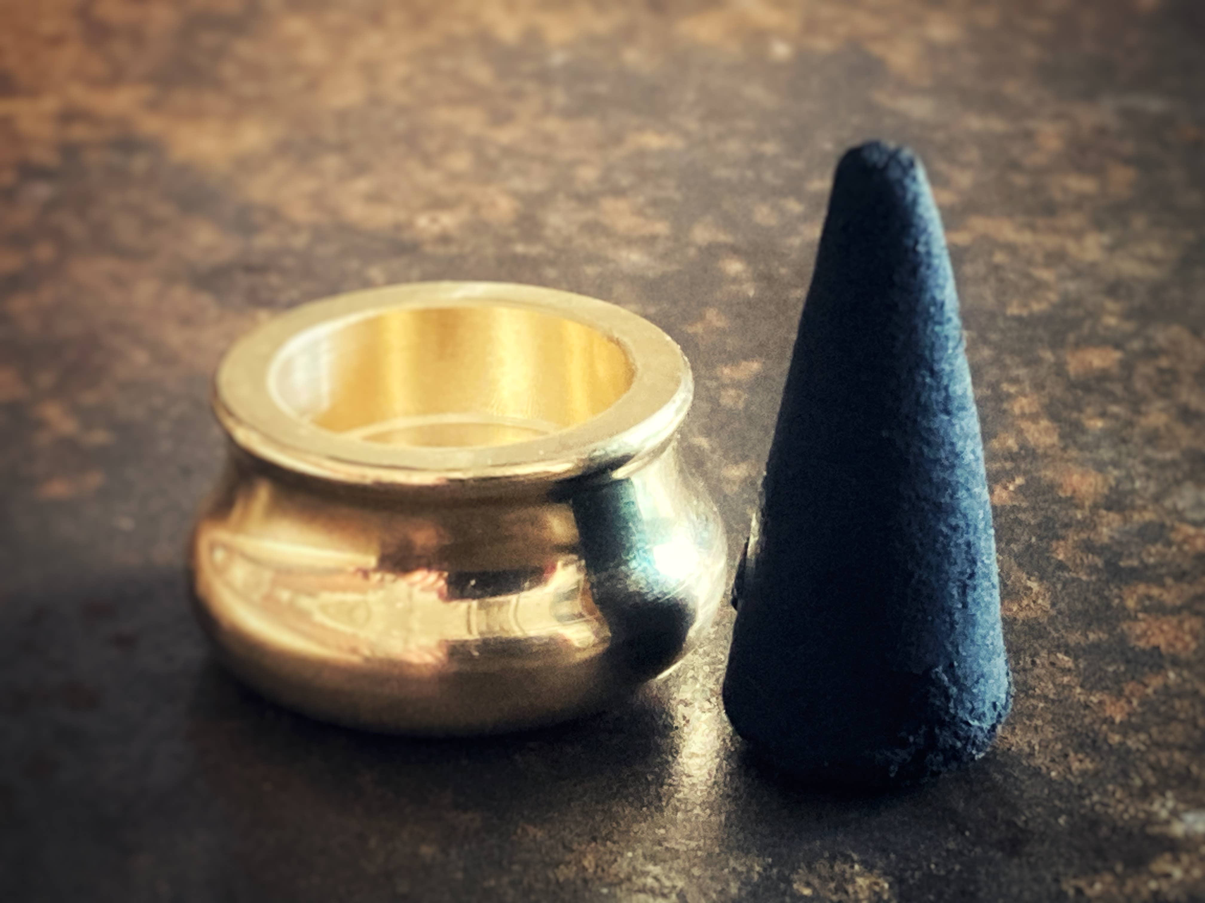 Revelrie Arts - Wholesale Incense Holder - Small Brass Cone Incense Holder3