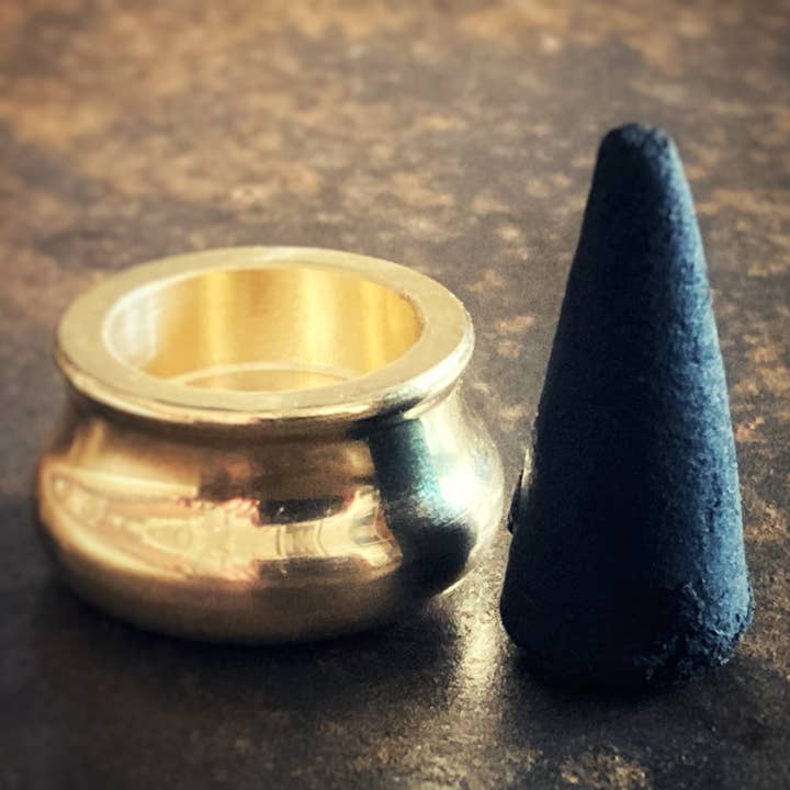 Revelrie Arts - Wholesale Incense Holder - Small Brass Cone Incense Holder3