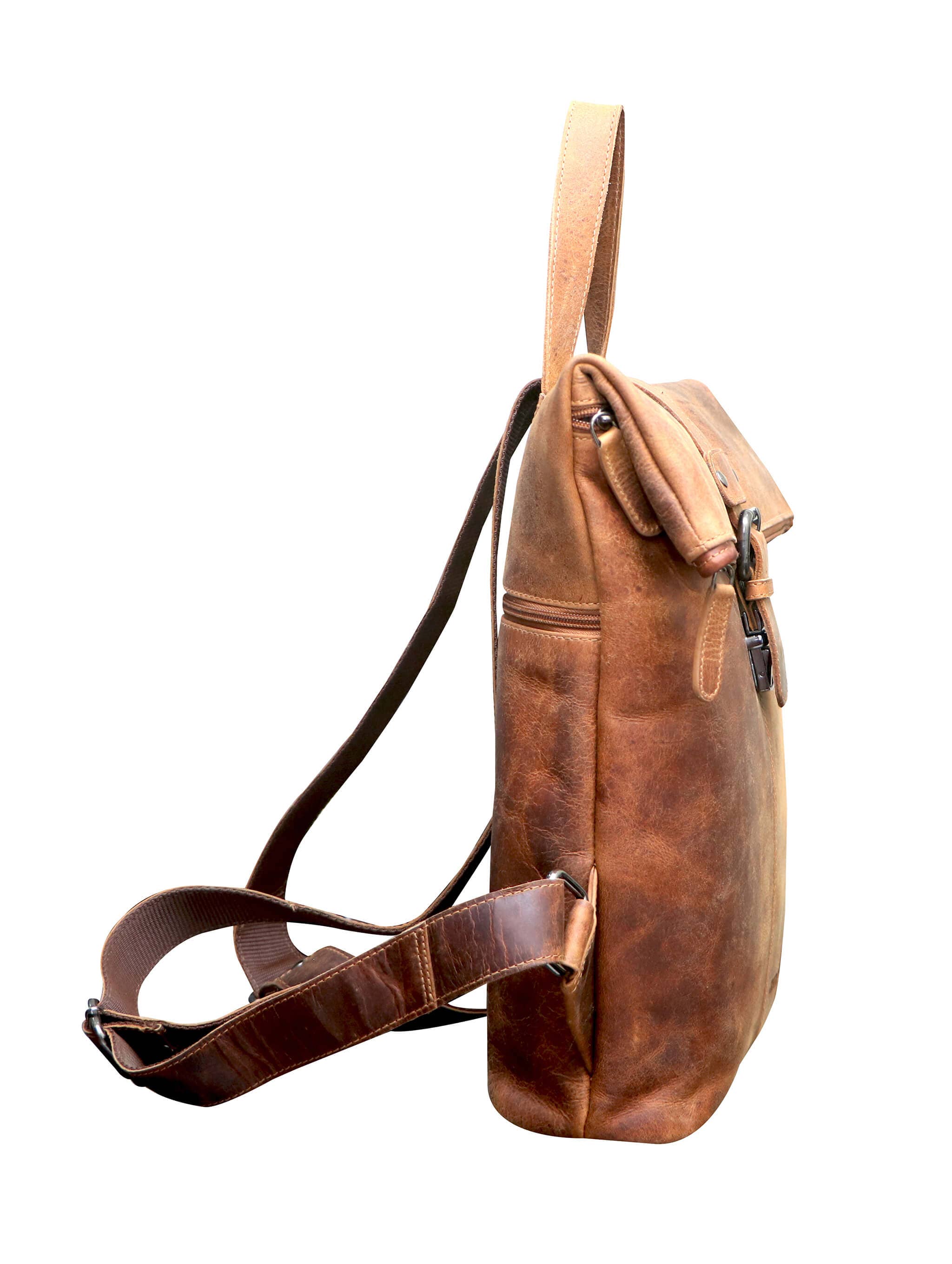 Greenwood - Wholesale Backpack - Women's - Sandy Small Rucksack with Rolltop Leather Rucksack Modern Women7