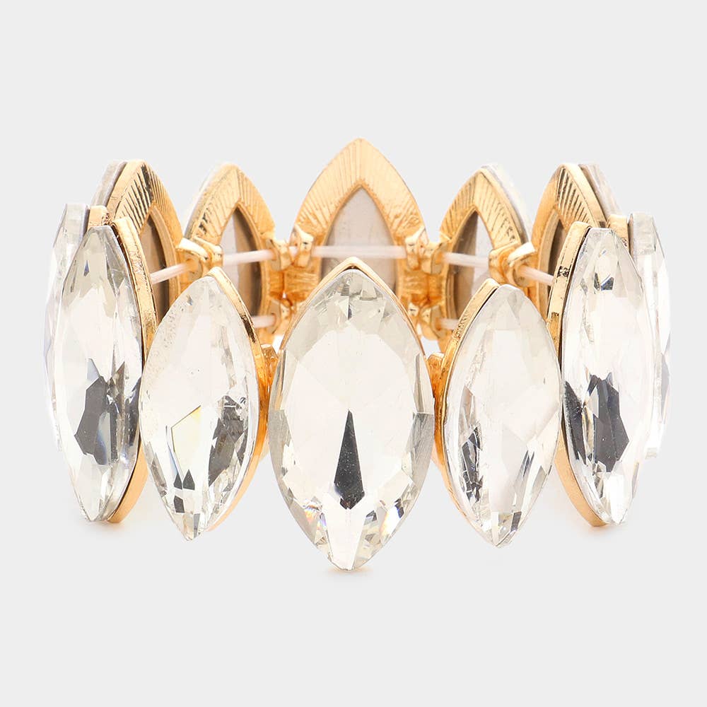 Sensibling Corp. – Pulseira de punho por atacado – Pulseira Marquise Stone Stretch para Noite10