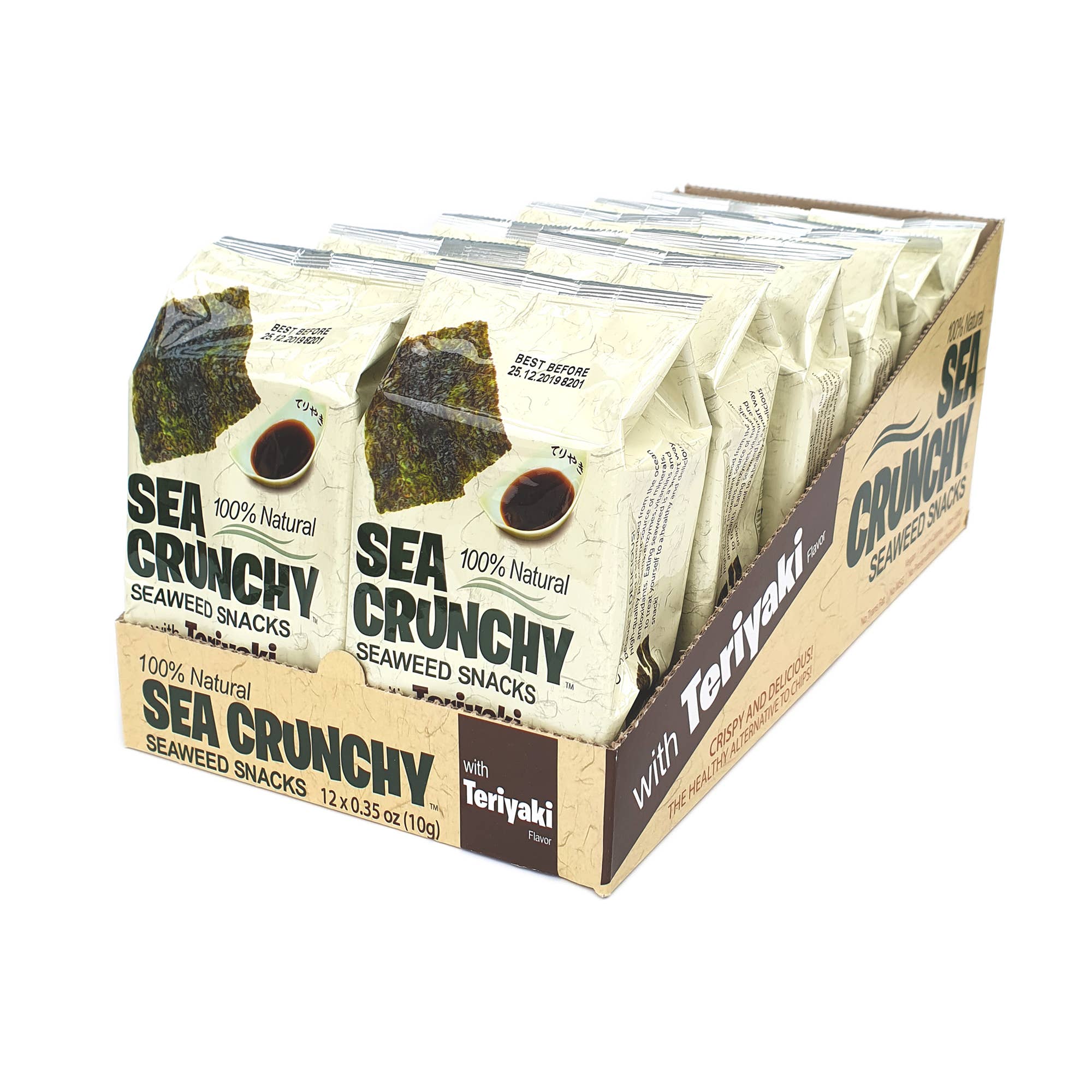 SEAWEED MARKET - Wholesale Puffed Snack - Sea Crunchy Seaweed Snacks with Teriyaki 10g x 12pcs1