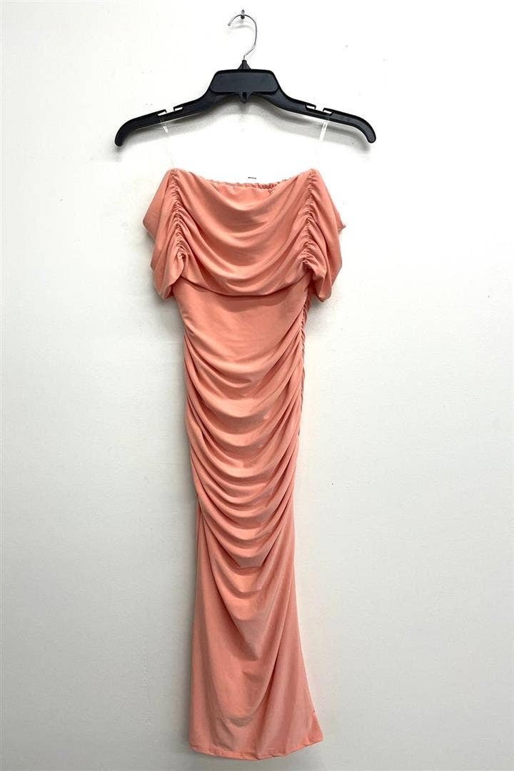 Uptown Apparel - Venta al por mayor Vestido - Mujer - Vestido midi elegante con escote caído15